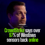 CrowdStrike says over 97% of Windows sensors back online