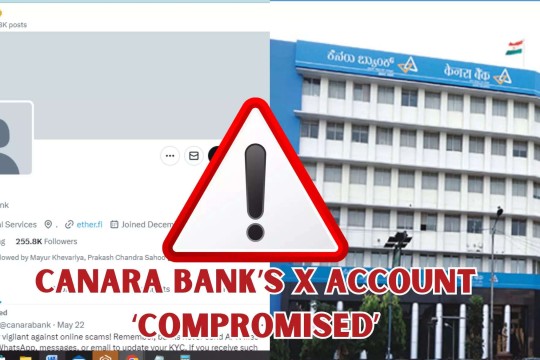 Canara Bank's official social media HAcked