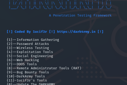 DARKARMY – Penetration Testing Tools